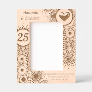 Personalised Silver Jubilee Etched Frames