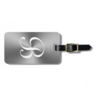 Personalised silver metallic travel luggage tag