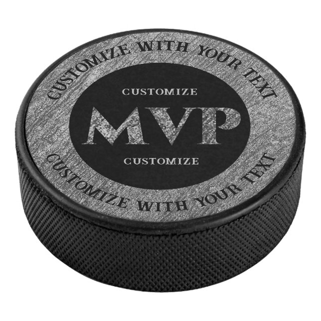 Personalised Silver MVP Hockey Puck (3/4)