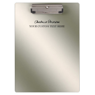 Personalised Silver Stainless Steel Metal Clipboard