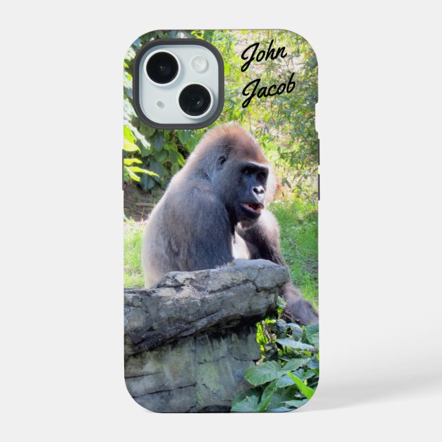 Personalised Silverback Gorilla Phone Case (Back)