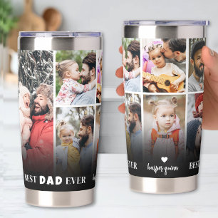 Personalised Simple Best Dad Photo Insulated Tumbler
