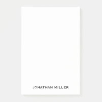 Personalised Simple Black White Typographic Name