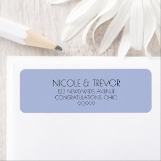 Personalised Simple Blue Return Address Label
