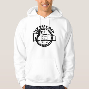 Personalised Simple Cool Logo My Best Dad Hoodie