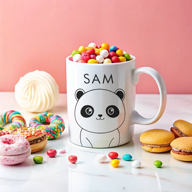 Personalised Simple Cute Panda kawaii  Coffee Mug (Creator Uploaded)
