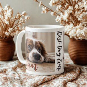 Personalised simple dog Photo and name keepsake  Coffee Mug
