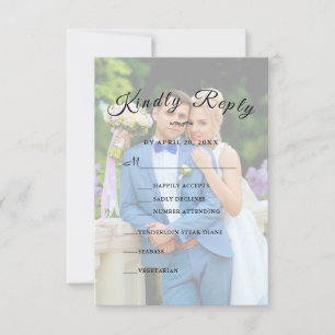 Personalised Simple Elegant GV Script RSVP