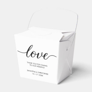 Personalised Simple & Elegant Love Wedding ScrIpt Favour Box