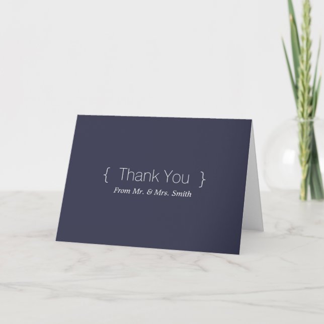 Personalised simple Elegant Thank You (Front)