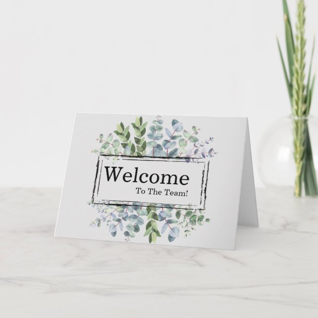 Personalised simple Elegant Welcome Card (Front)
