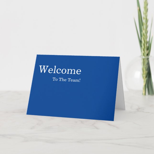 Personalised simple Elegant Welcome Card (Front)