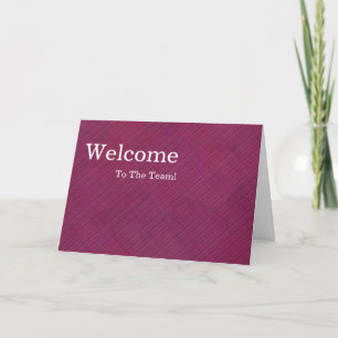 Personalised simple Elegant Welcome Card