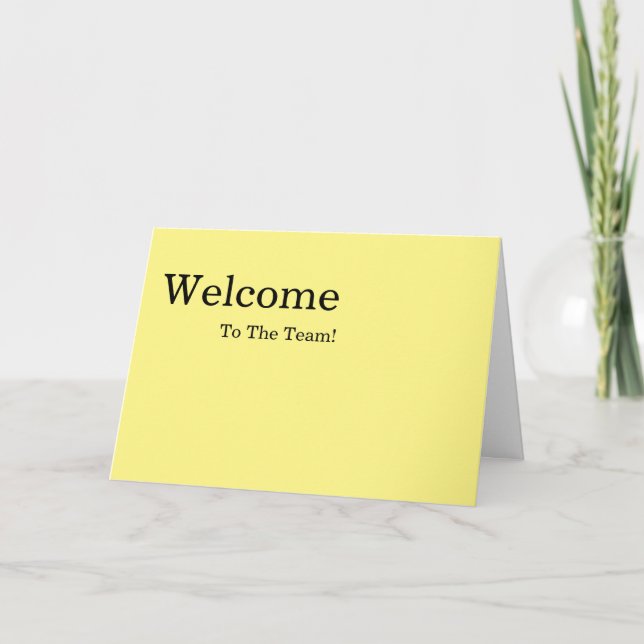 Personalised simple Elegant Welcome Card (Front)