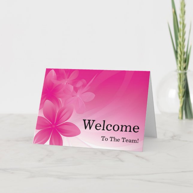 Personalised simple Elegant Welcome Card (Front)
