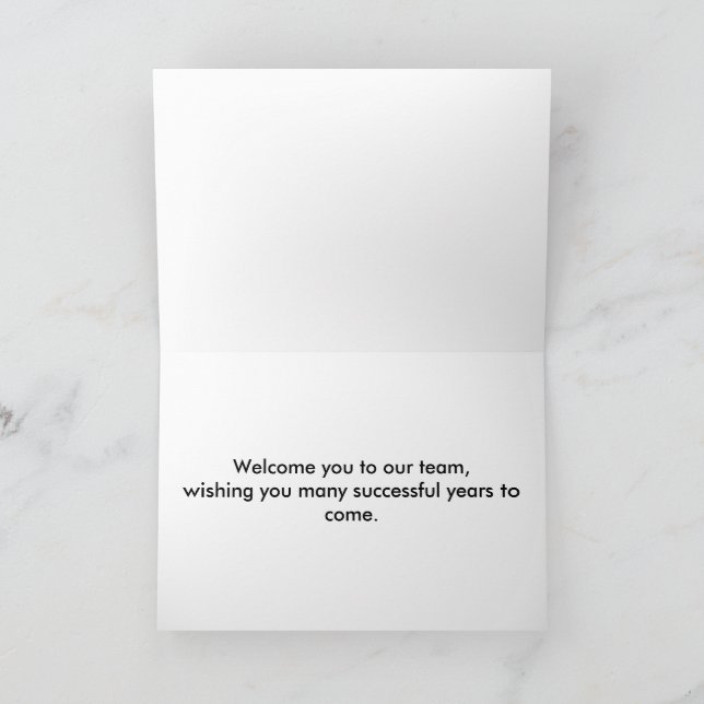 Personalised simple Elegant Welcome Card (Inside)