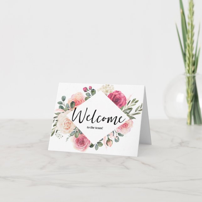 Personalised simple Elegant Welcome to the team Card (Front)