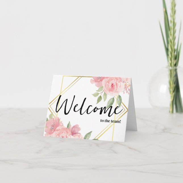 Personalised simple Elegant Welcome to the team Card (Front)