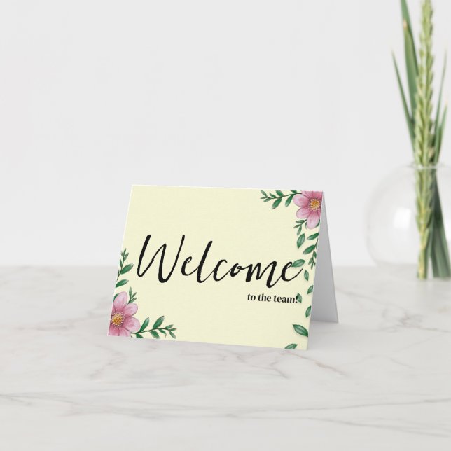 Personalised simple Elegant Welcome to the team Card (Front)