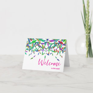 Personalised simple Elegant Welcome to the team Card