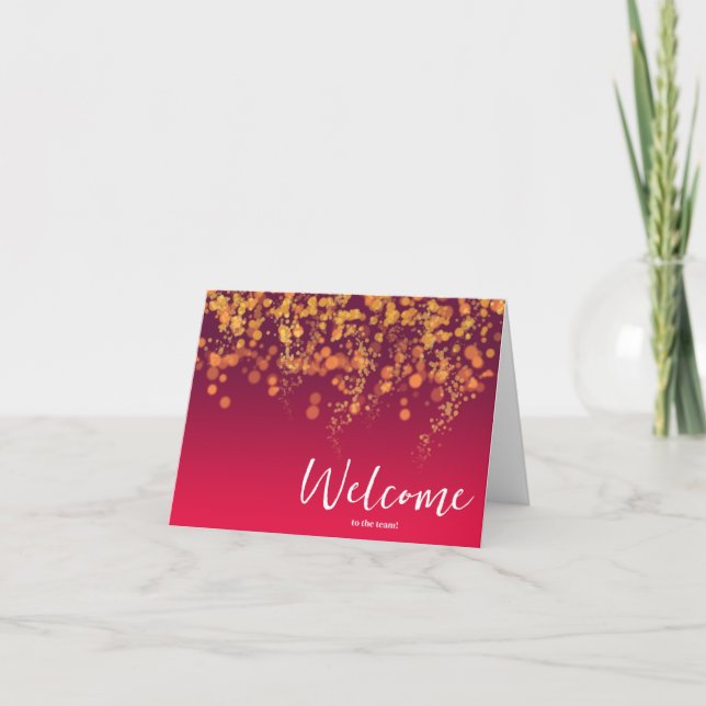 Personalised simple Elegant Welcome to the team Card (Front)