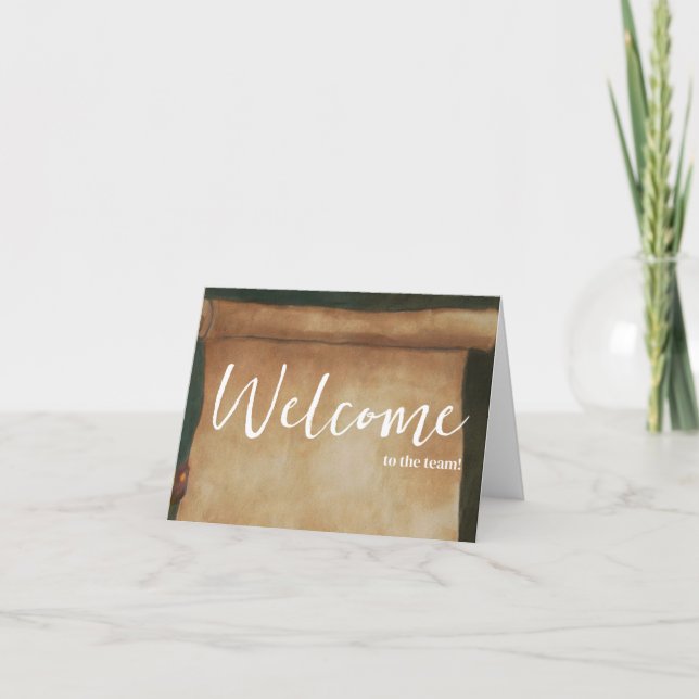 Personalised simple Elegant Welcome to the team Card (Front)