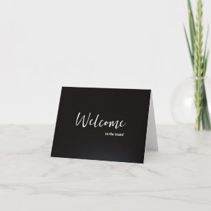 Personalised simple Elegant Welcome to the team Card