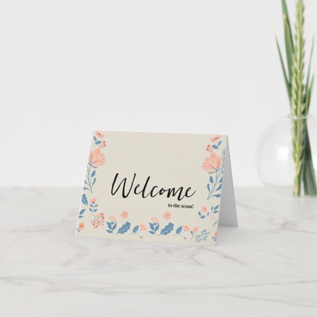 Personalised simple Elegant Welcome to the team Card (Front)