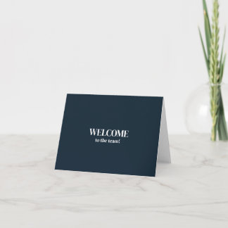 Personalised simple Elegant Welcome to the team Card
