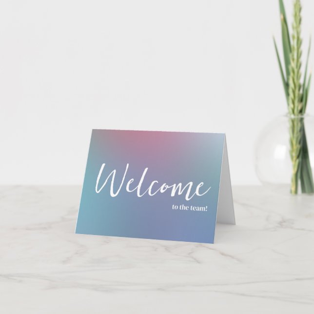 Personalised simple Elegant Welcome to the team Card (Front)