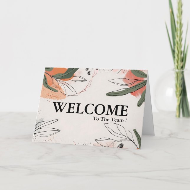 Personalised Simple Elegant Welcome To The Team  Card (Front)