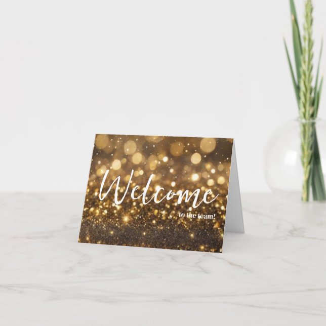 Personalised simple Elegant Welcome to the team Card (Front)
