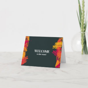 Personalised simple Elegant Welcome to the team Card