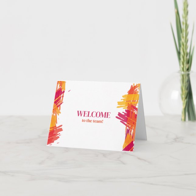 Personalised simple Elegant Welcome to the team Card (Front)