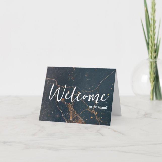 Personalised simple Elegant Welcome to the team Card (Front)