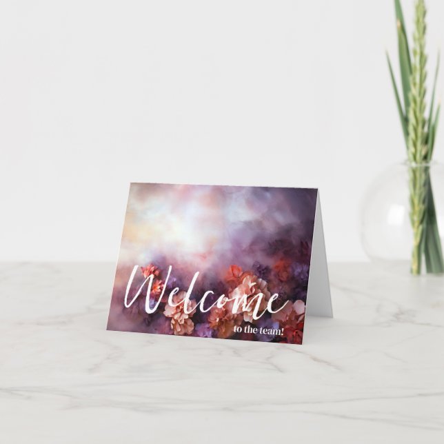 Personalised simple Elegant Welcome to the team Card (Front)