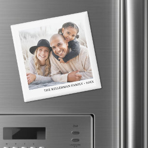Personalised Simple Family Photo Magnet