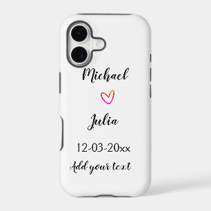 personalised simple minimal add your name red hear