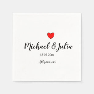 personalised simple minimal add your name year hea napkin