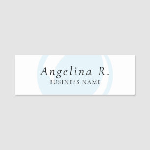 Personalised Simple Modern Cleaning Service Name Tag