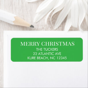 Personalised Simple Modern Merry Christmas Return Address Label