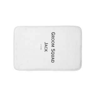 personalised simple monogram add your name wedding bath mat