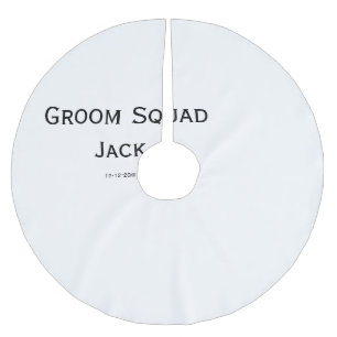 personalised simple monogram add your name wedding brushed polyester tree skirt