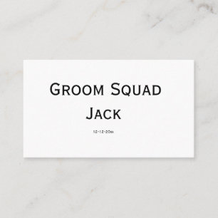 personalised simple monogram add your name wedding business card