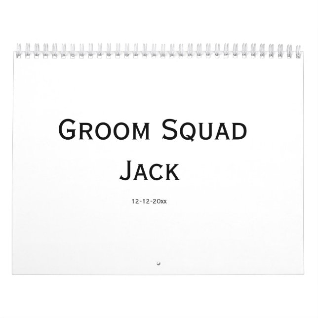 personalised simple monogram add your name wedding calendar (Cover)