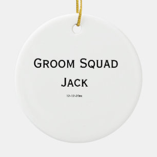 personalised simple monogram add your name wedding ceramic ornament