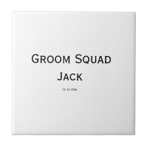 personalised simple monogram add your name wedding ceramic tile