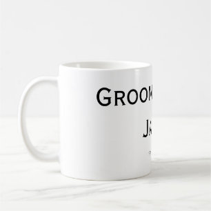 personalised simple monogram add your name wedding coffee mug