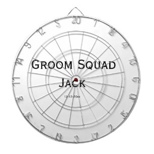 personalised simple monogram add your name wedding dartboard