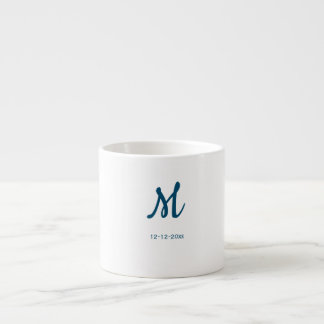 personalised simple monogram add your name wedding espresso cup